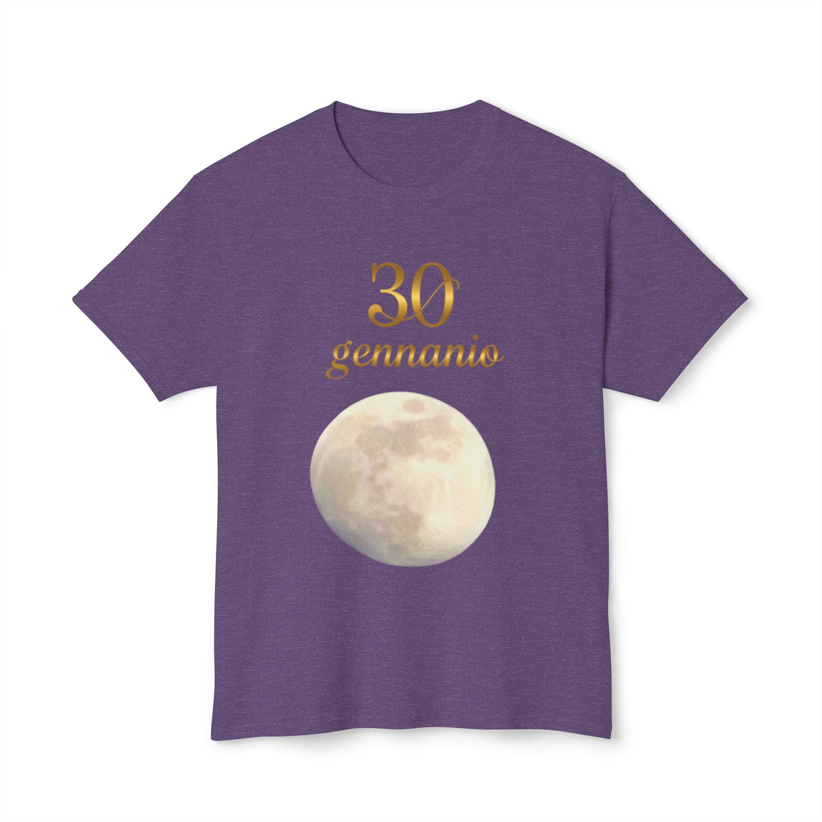T-Shirt — "30 Gennaio" Moon Graphic Birthday Tee