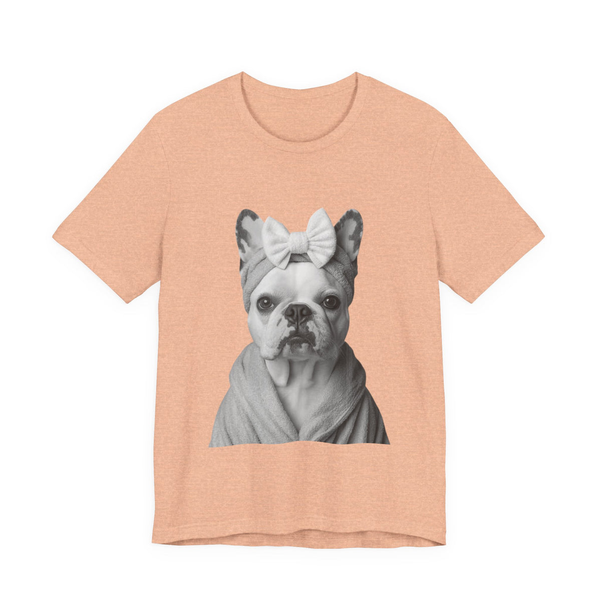 French Bulldog Portrait Tee — Cute Bow Dog Graphic T-Shirt