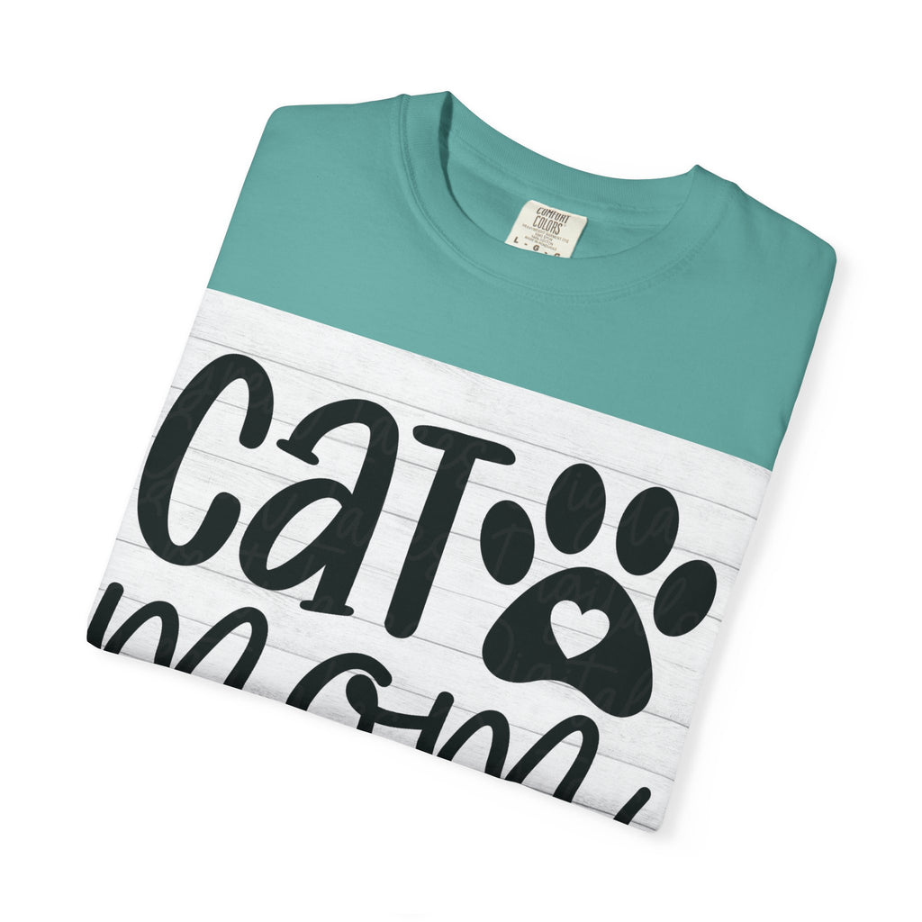 Garment-Dyed Cat Mom Tee