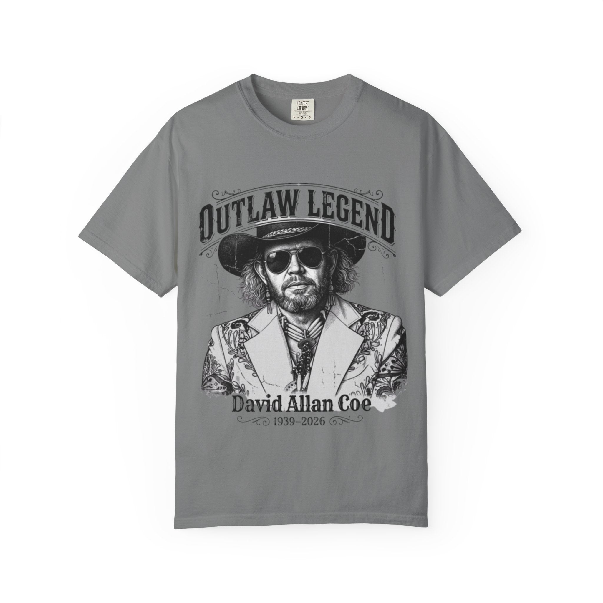 Outlaw Legend Tribute T-Shirt — David Allan Coe Memorial Graphic Tee