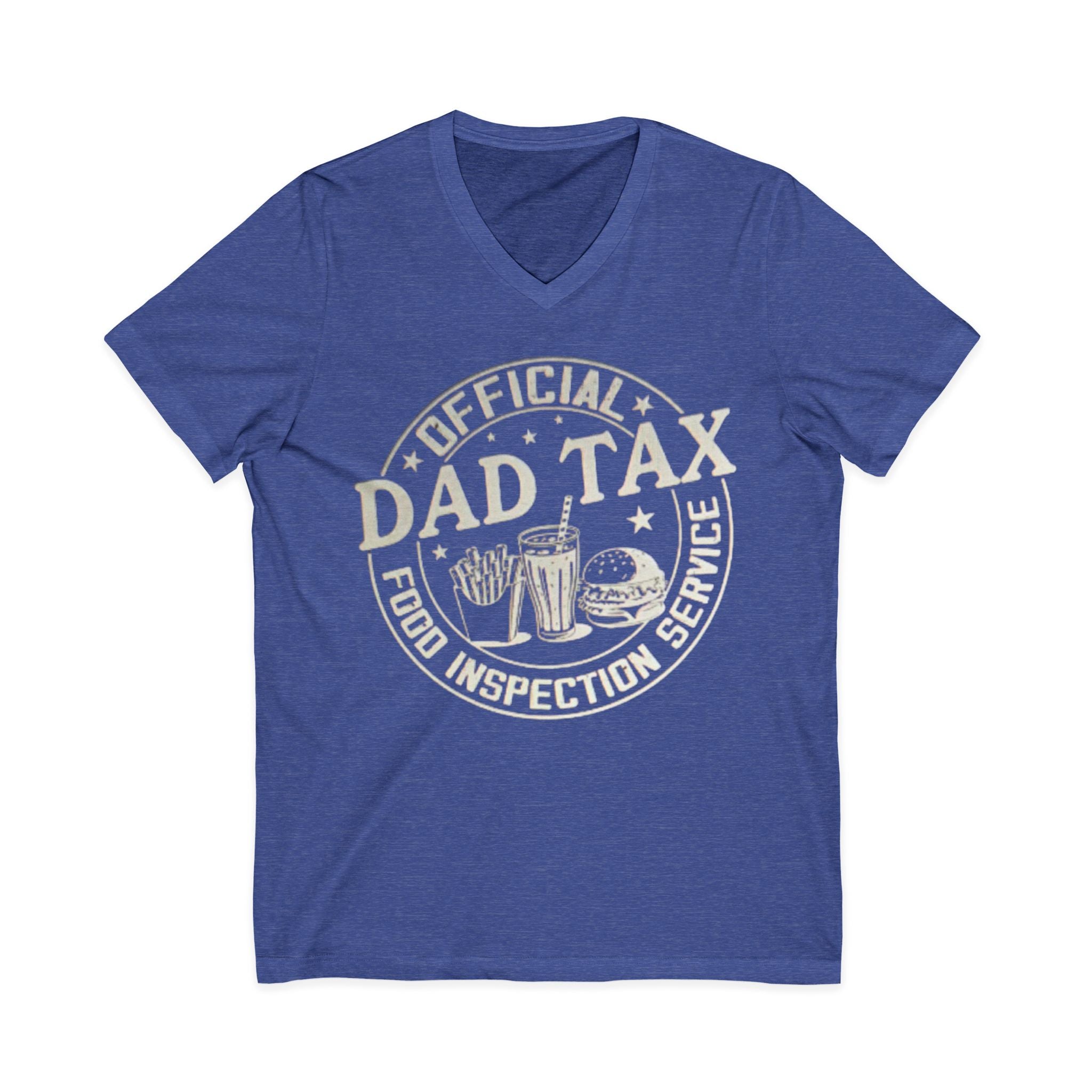 Dad Tax T‑Shirt — "Official Dad Tax Food Inspection Service" V‑Neck Tee