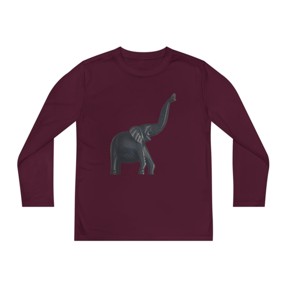 Youth Long Sleeve Tee — Playful Elephant Graphic