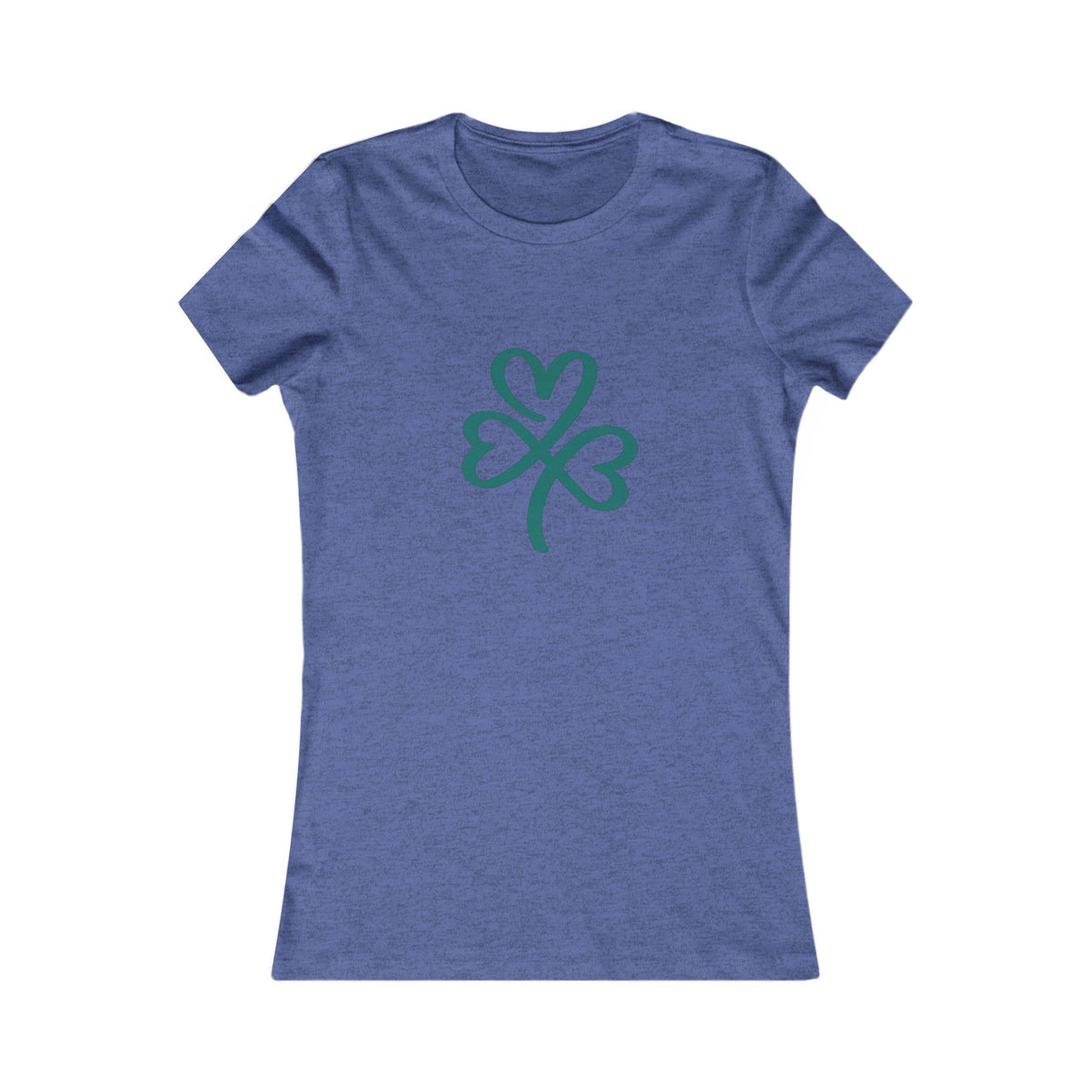 Women's Tee — Minimal Heart-Shamrock Graphic (St. Patrick's Day Casual Shirt)