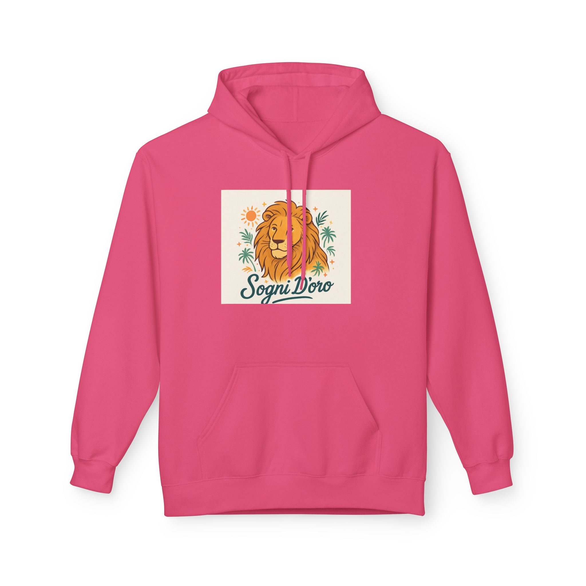 Retro Lion Fleece Hoodie