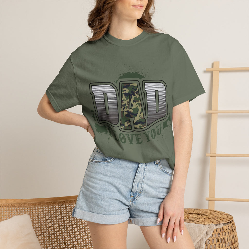 Dad I Love You Camo Graphic T-Shirt