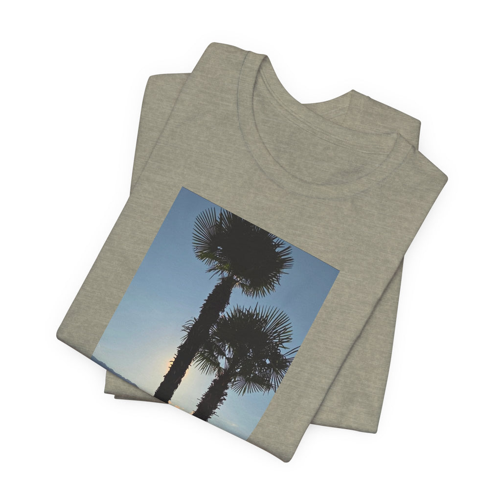 Palm Trees Sunset T‑Shirt — Coastal Photo Tee
