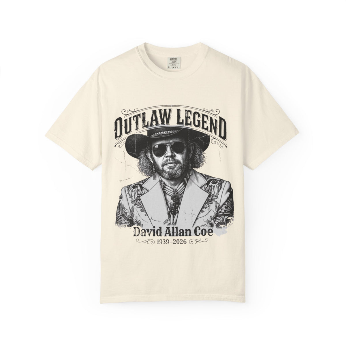 Outlaw Legend Tribute T-Shirt — David Allan Coe Memorial Graphic Tee