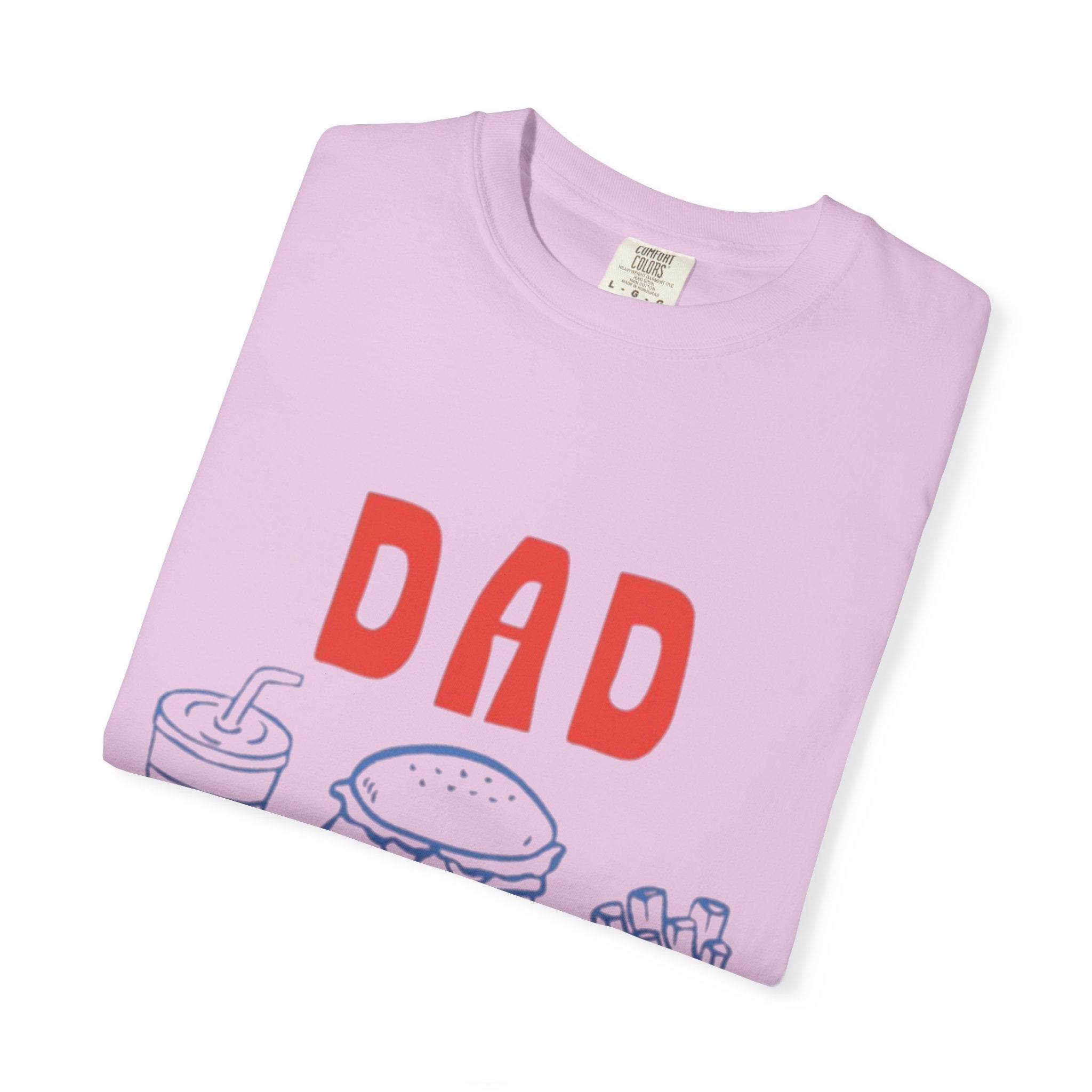 Dad Tax T-Shirt — Funny Father’s Day Tee with Burger, Fries & Drink Graphic