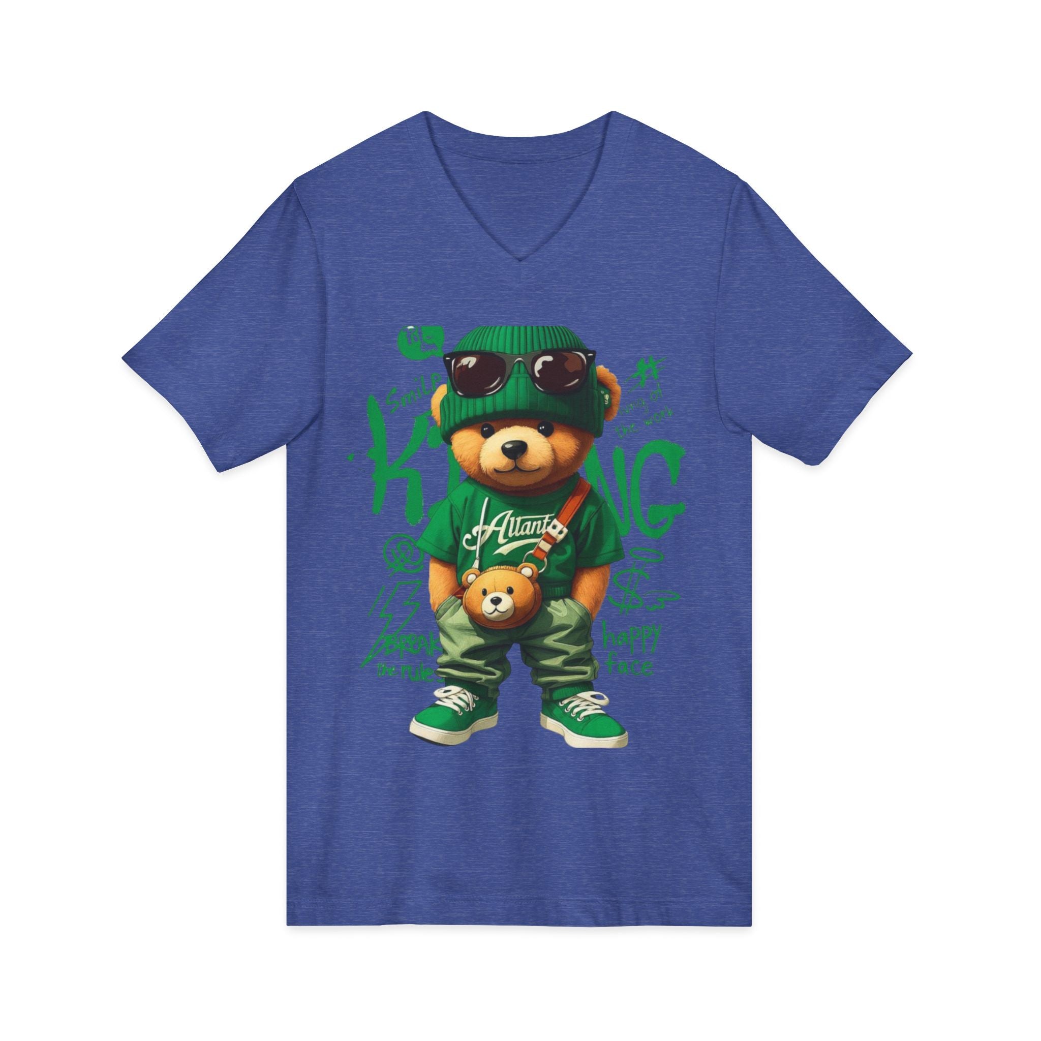 Cotton Teddy Bear V-Neck Tee