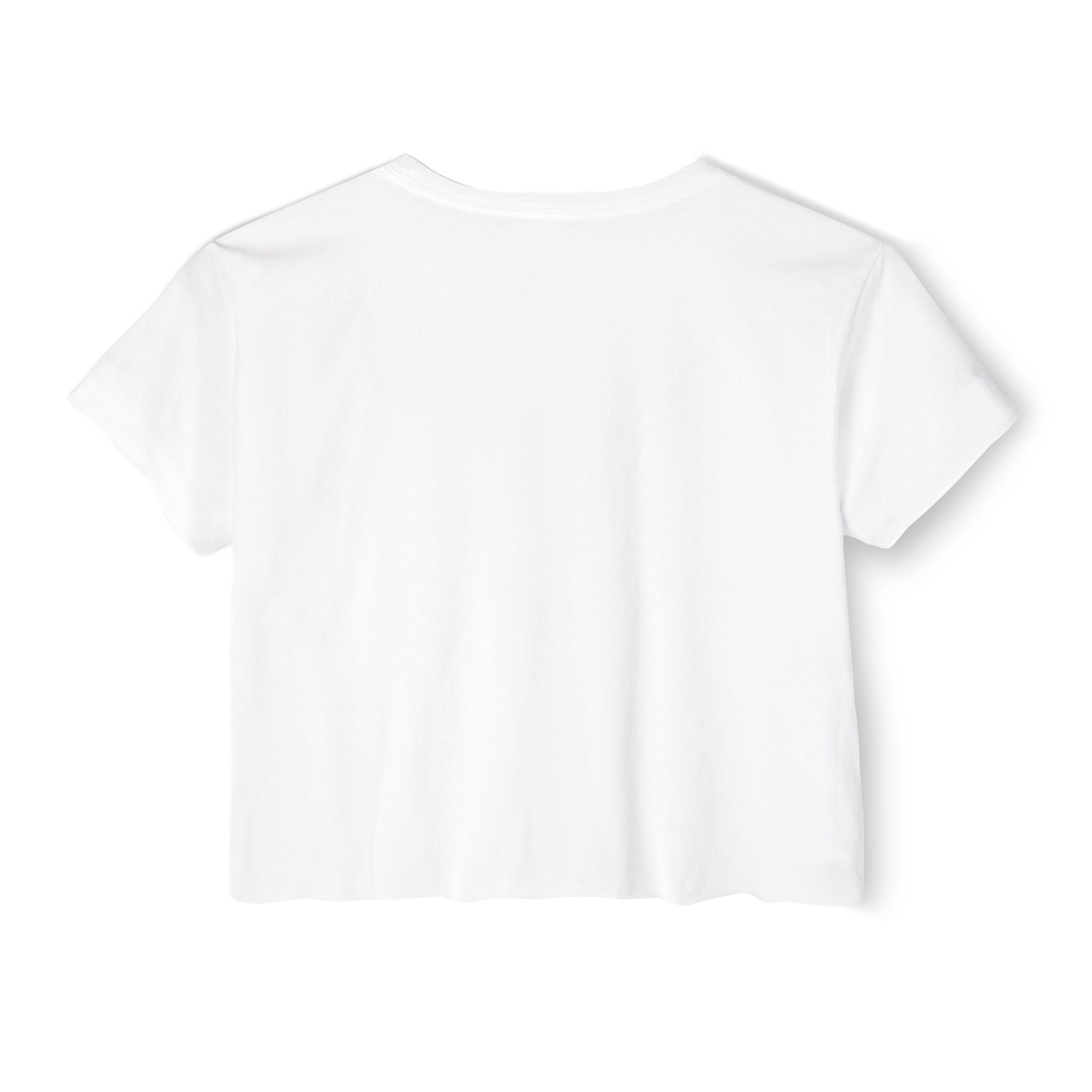 Crop Top — Minimal White Festival Crop with Curved 'Emily' Chest Text