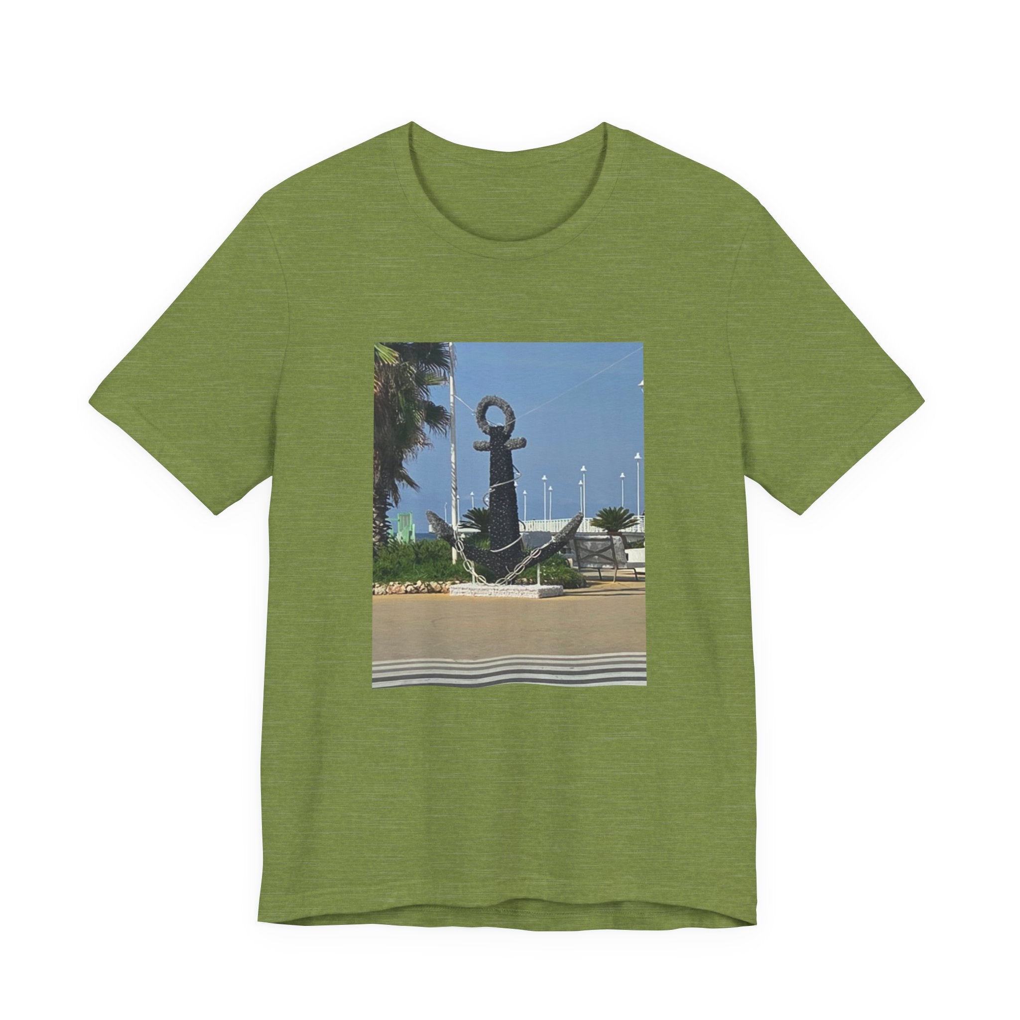 Anchor Statue Photo Tee — Coastal Nautical T-Shirt