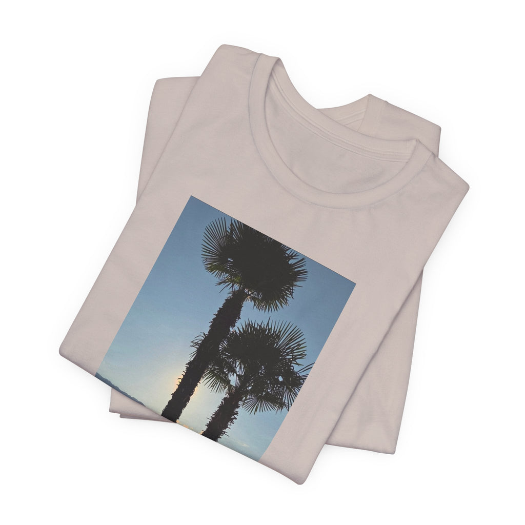Palm Trees Sunset T‑Shirt — Coastal Photo Tee