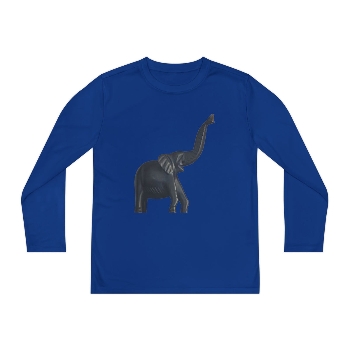 Youth Long Sleeve Tee — Playful Elephant Graphic