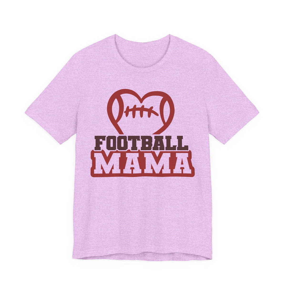 Football Mama T‑Shirt — Heart Football Mom Tee for Game Day
