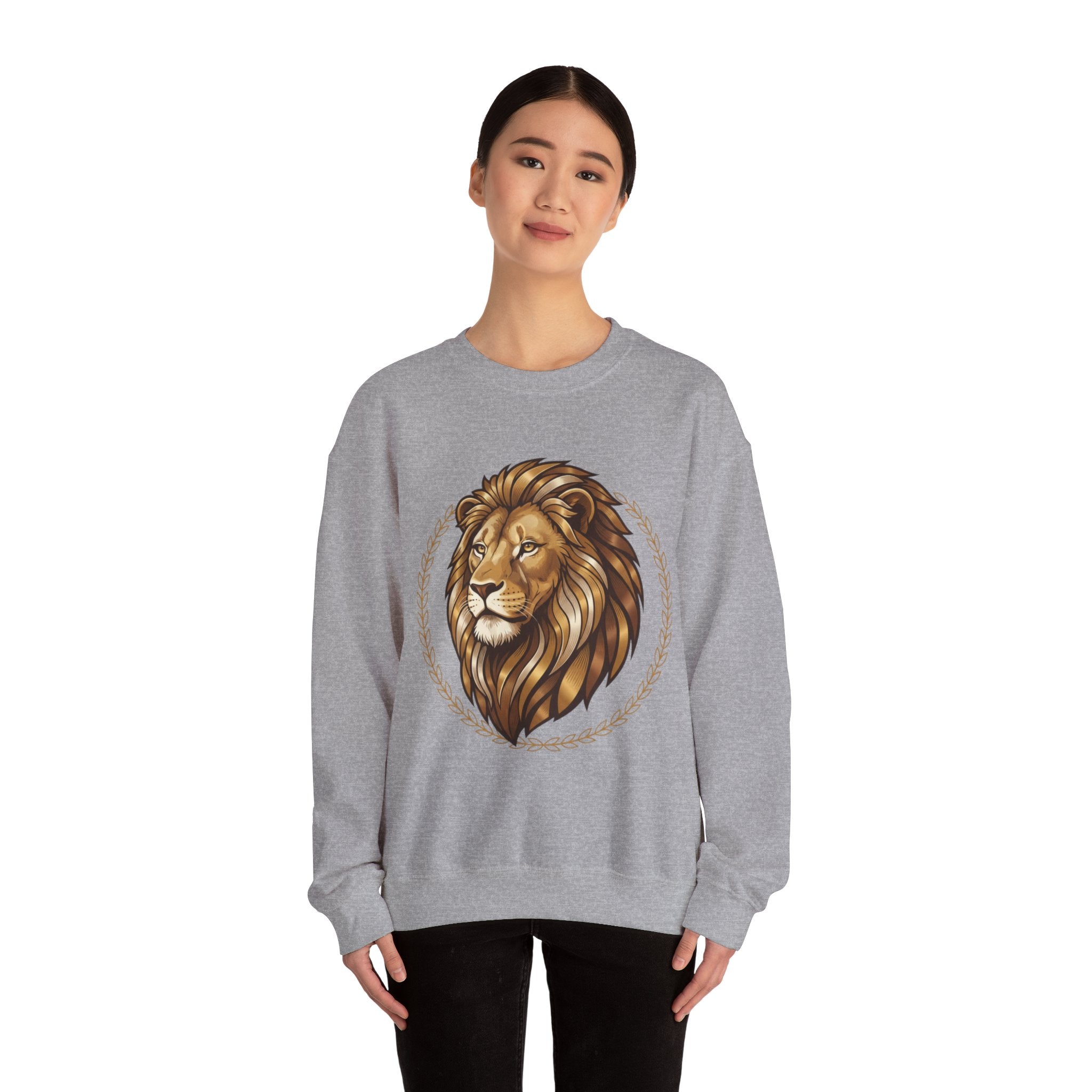 Lion Graphic Cotton Crewneck