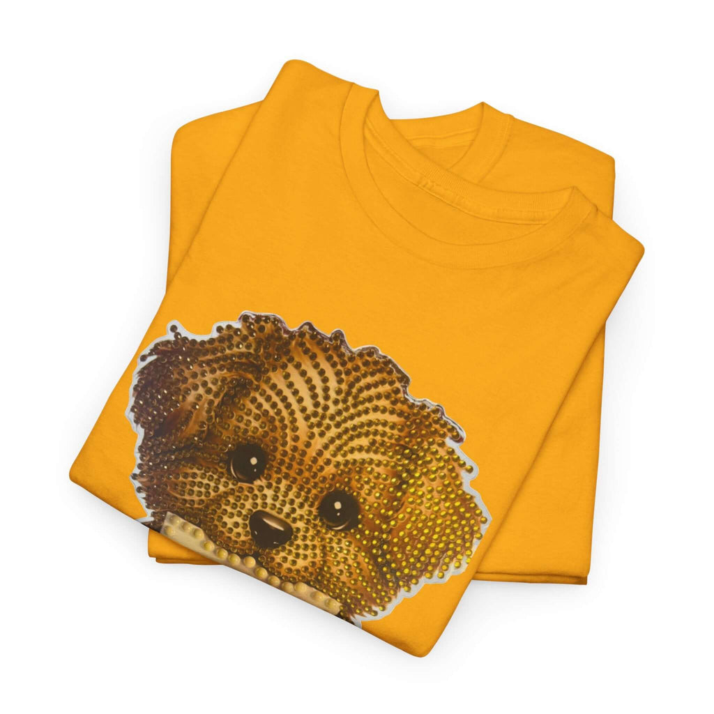 Puppy Love T‑Shirt — Cute Brown Puppy Holding Heart Tee (I Love You)