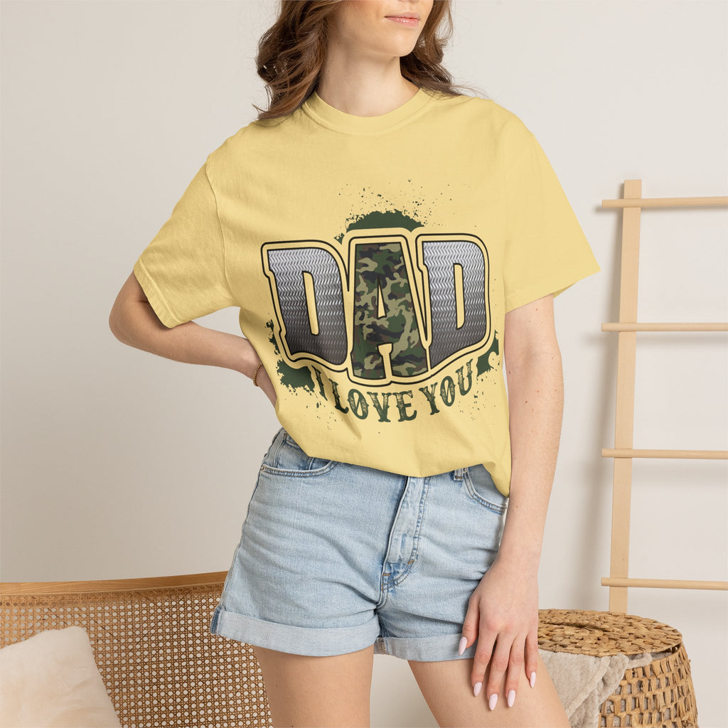Dad I Love You Camo Graphic T-Shirt