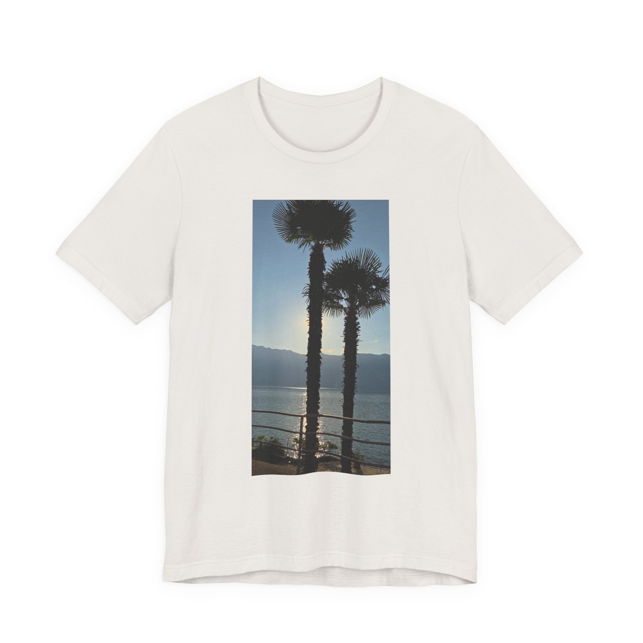 Palm Trees Sunset T‑Shirt — Coastal Photo Tee