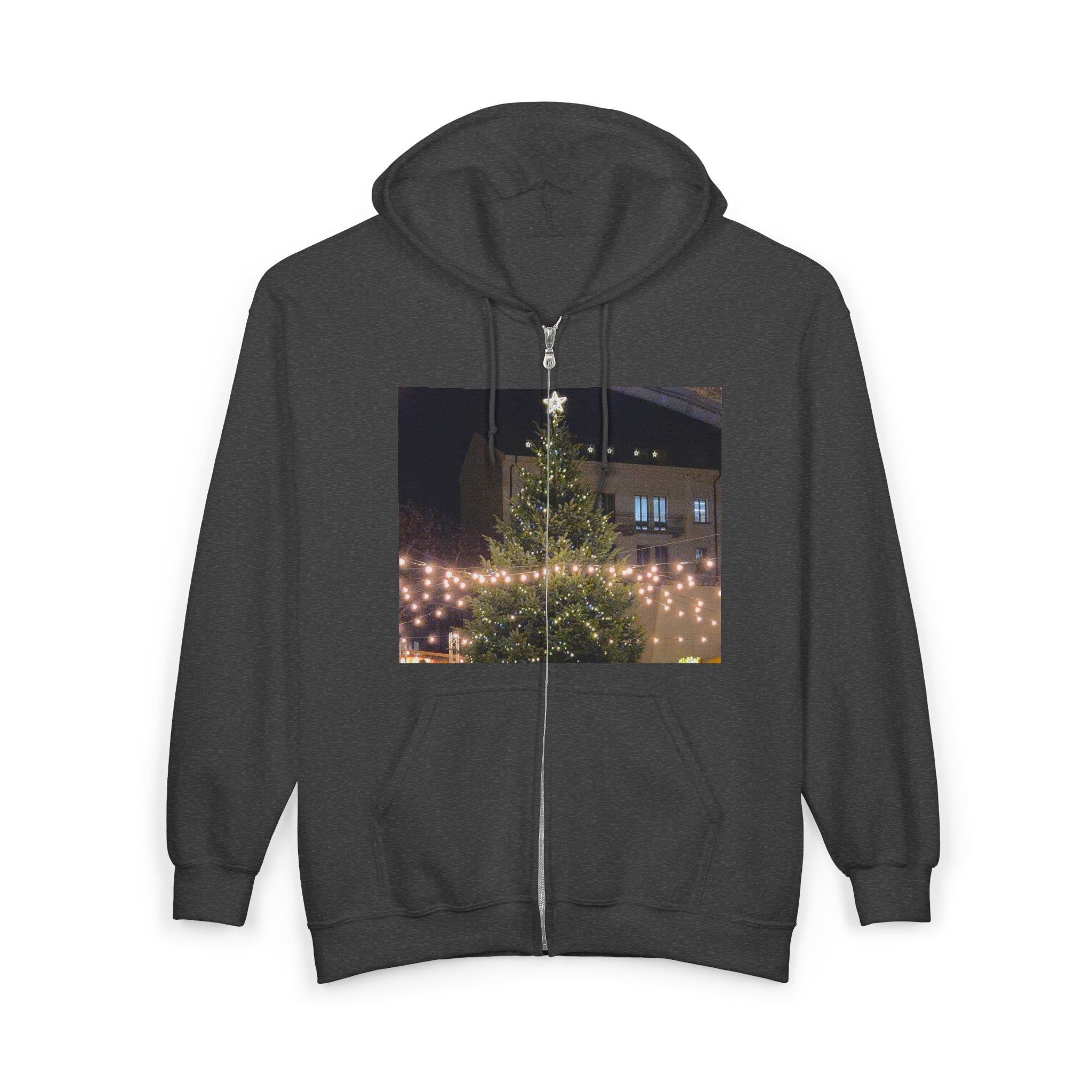 Cotton Blend Zip Hoodie