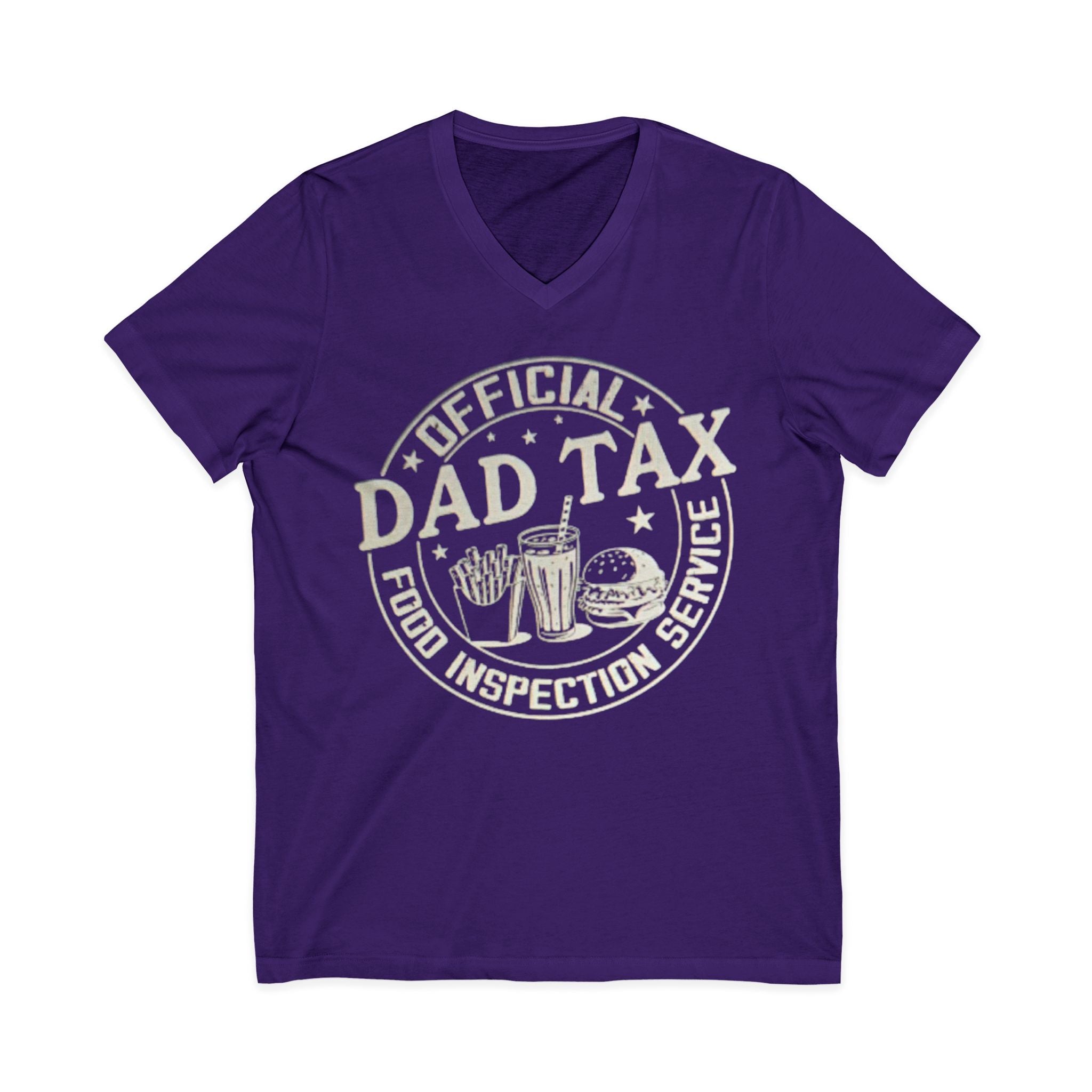 Dad Tax T‑Shirt — "Official Dad Tax Food Inspection Service" V‑Neck Tee
