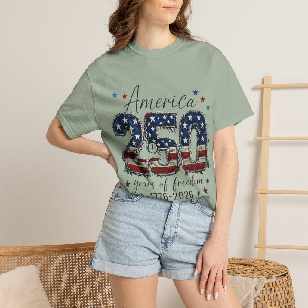 America 250 T-Shirt — 1776–2026 Stars & Stripes Patriotic Tee