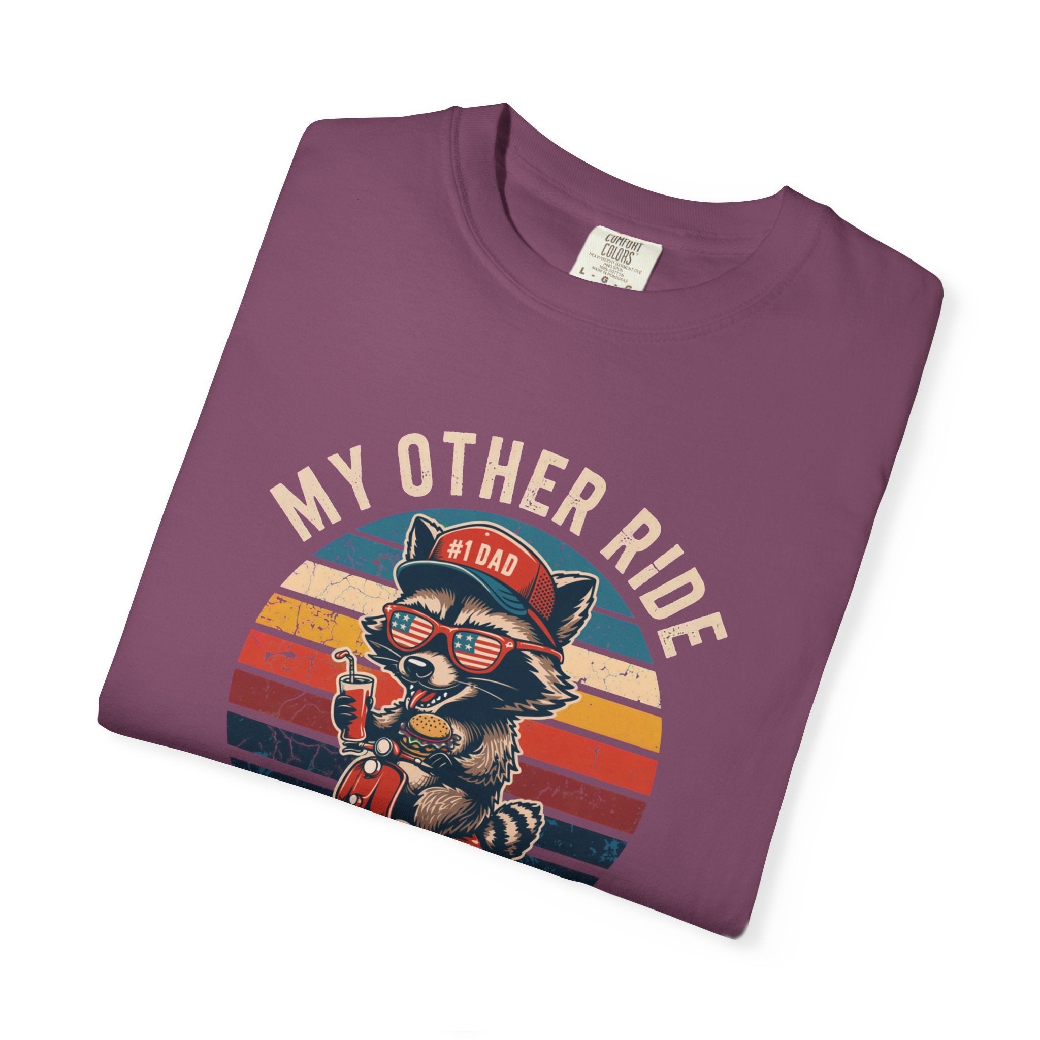 My Other Ride Is Your Dad T-Shirt — Cute Motorcycle Puppy Graphic Tee for Dad, Father's Day Gift