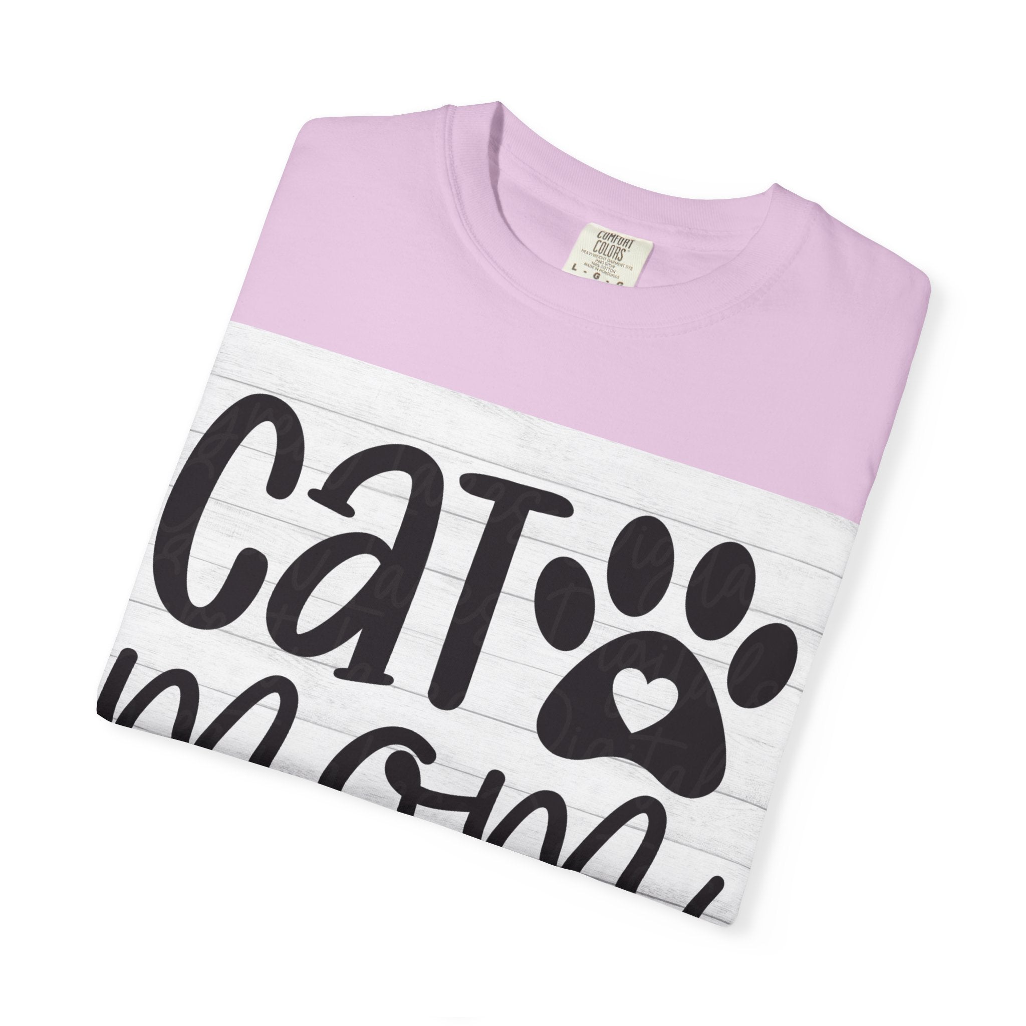 Garment-Dyed Cat Mom Tee