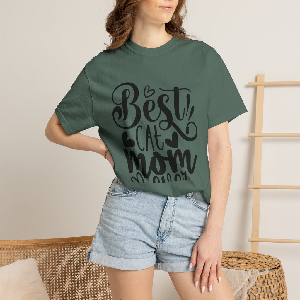 Garment-Dyed Cat Mom Tee
