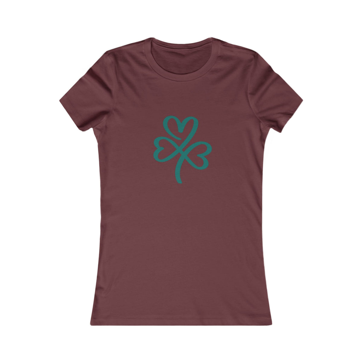 Women's Tee — Minimal Heart-Shamrock Graphic (St. Patrick's Day Casual Shirt)