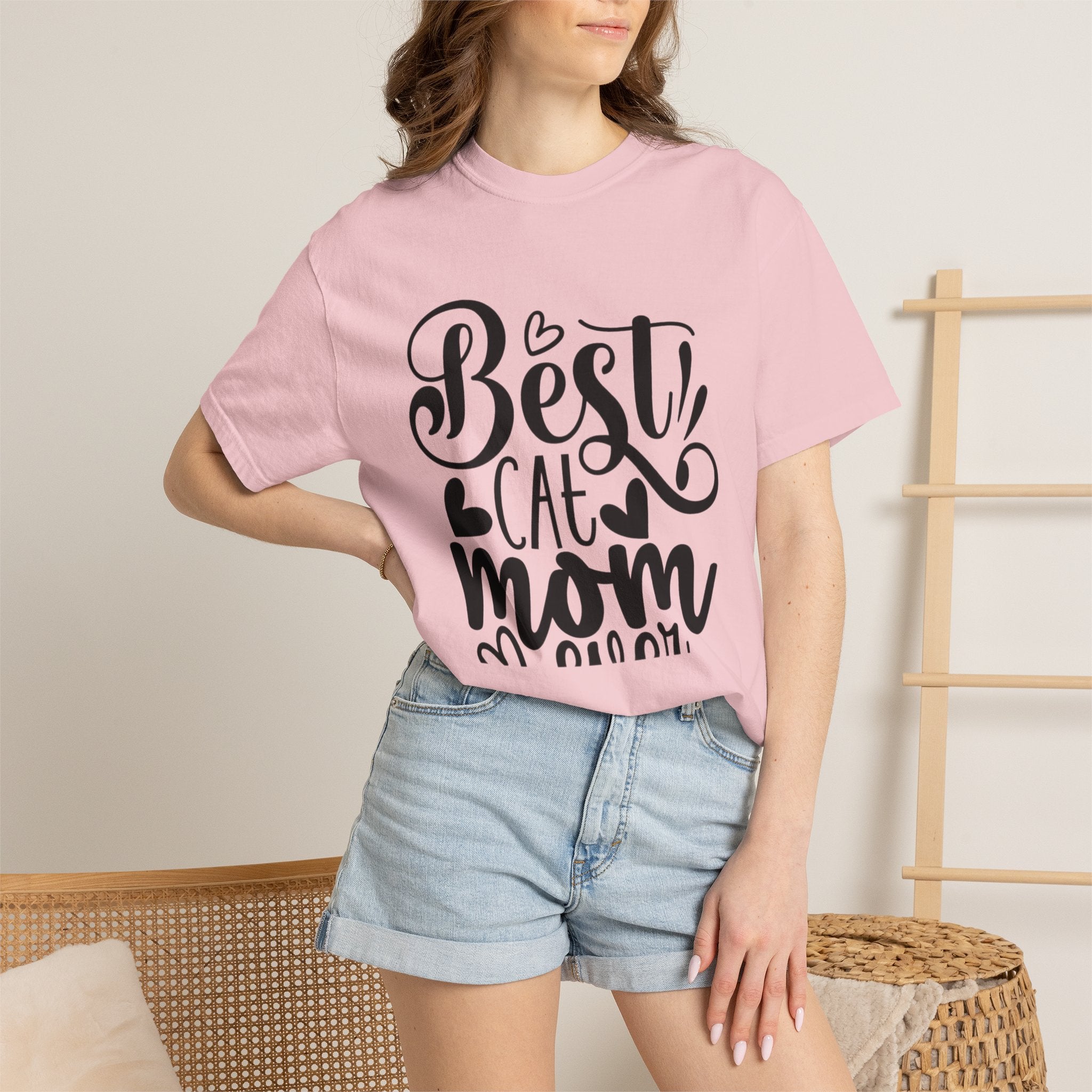 Garment-Dyed Cat Mom Tee