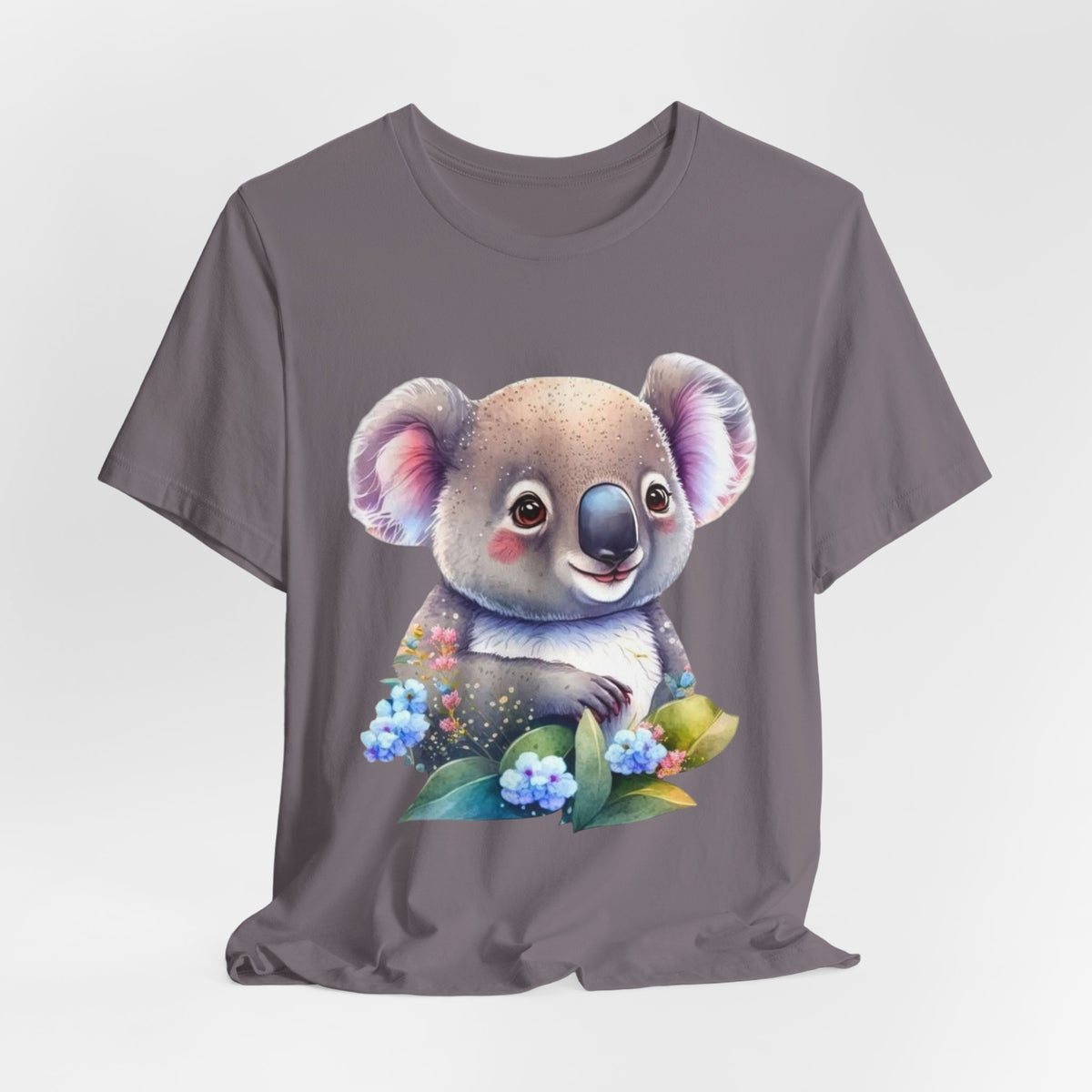 Cute Koala Graphic Tee — Adorable Baby Koala with Flowers T-Shirt