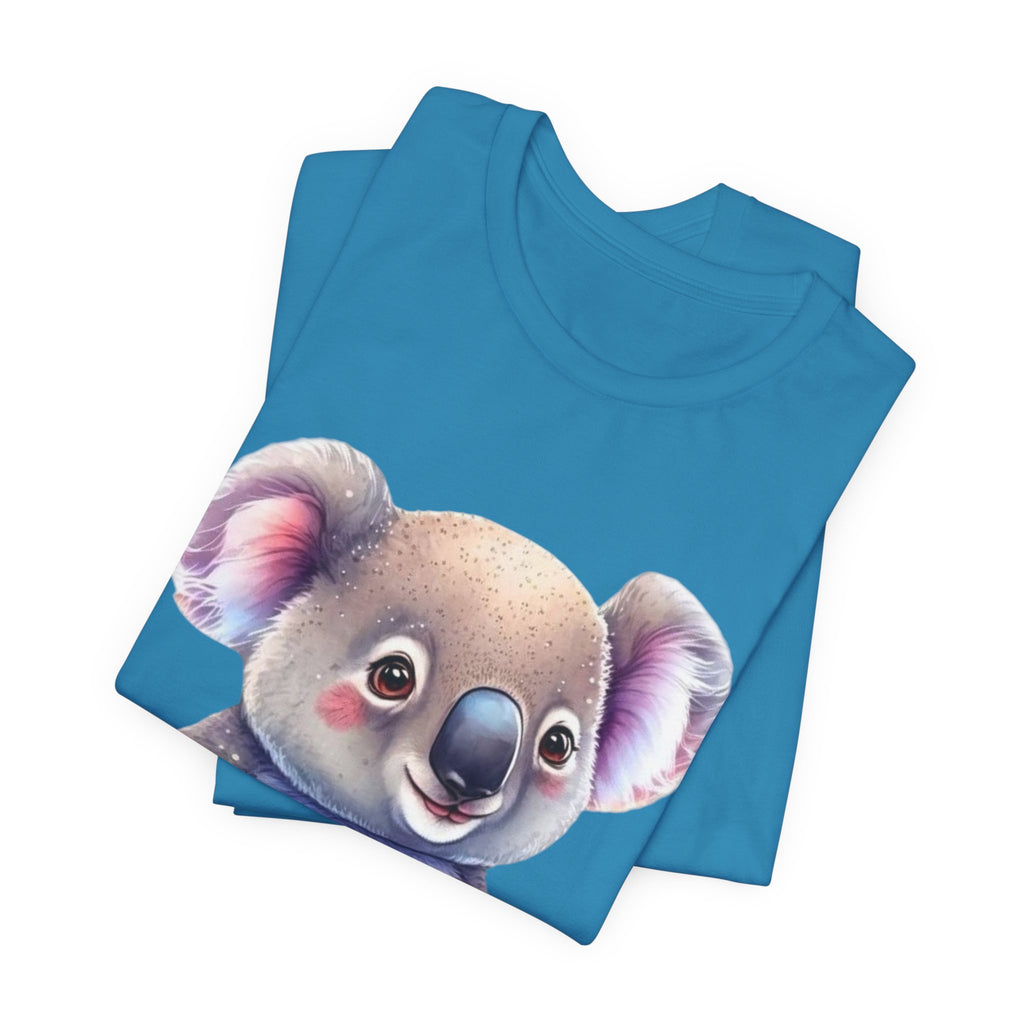 Cute Koala Graphic Tee — Adorable Baby Koala with Flowers T-Shirt