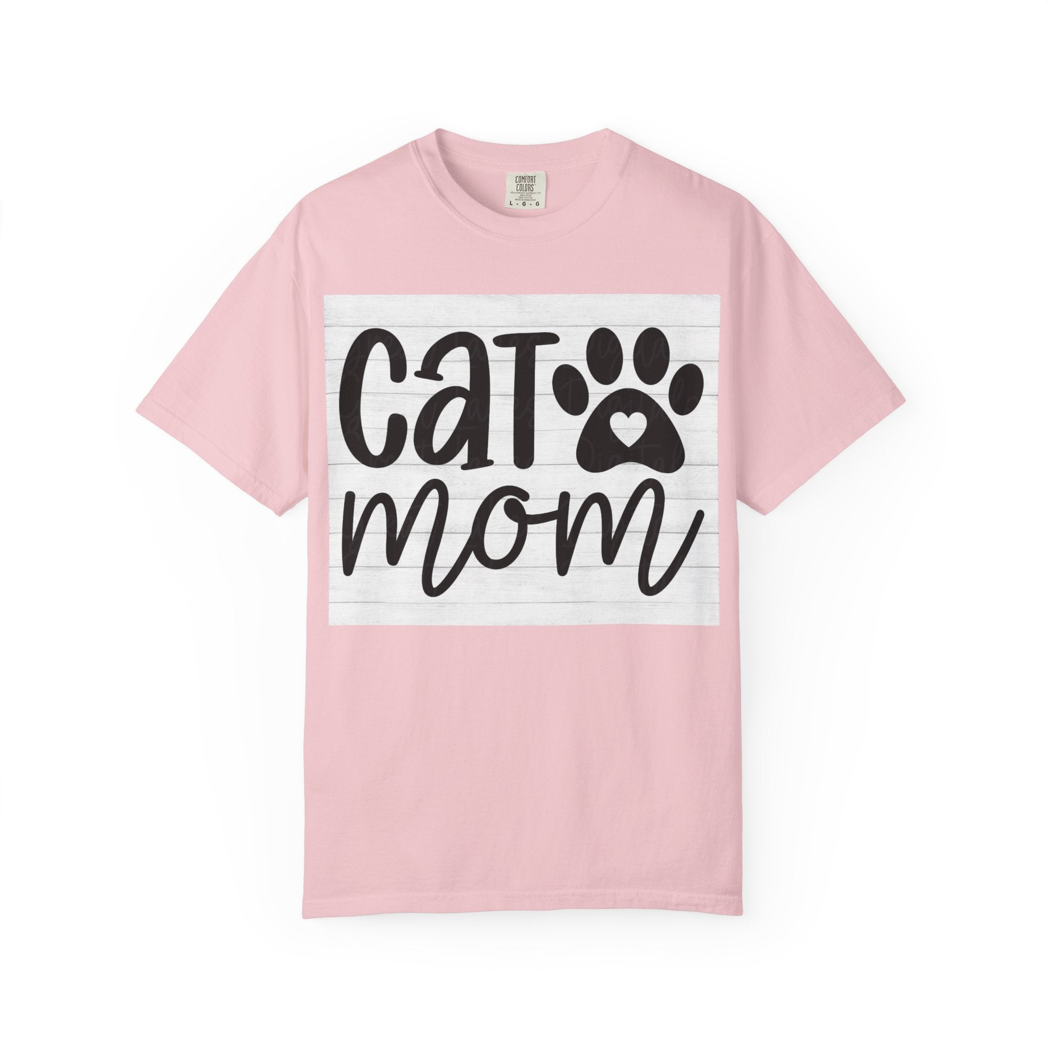 Garment-Dyed Cat Mom Tee