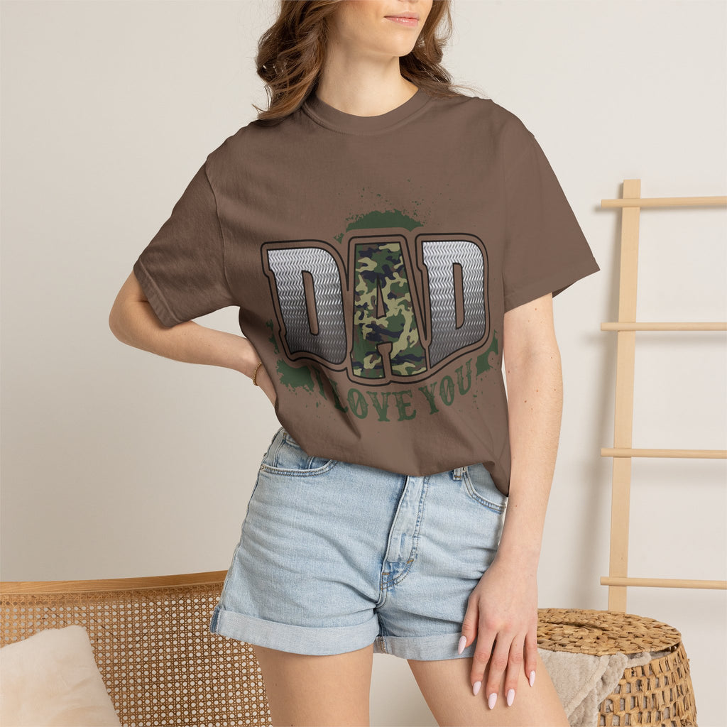 Dad I Love You Camo Graphic T-Shirt