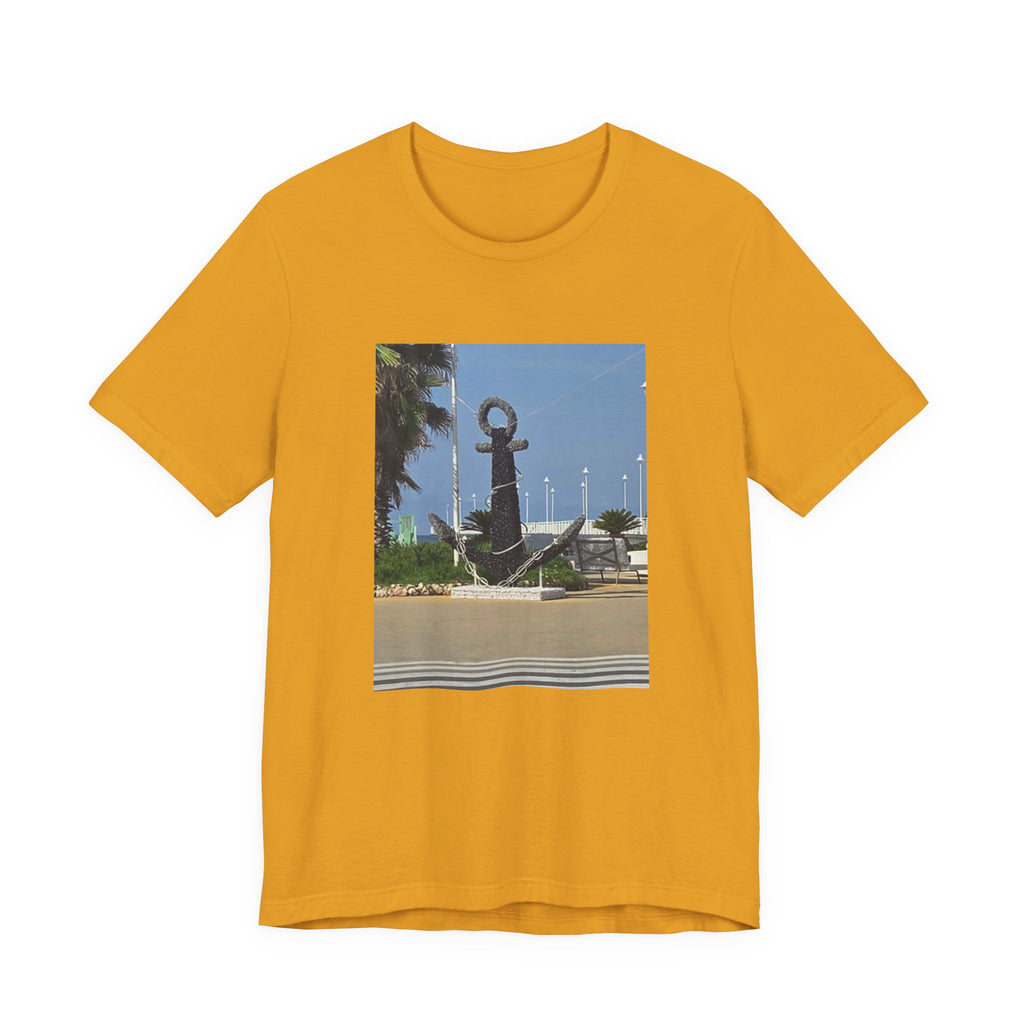 Anchor Statue Photo Tee — Coastal Nautical T-Shirt