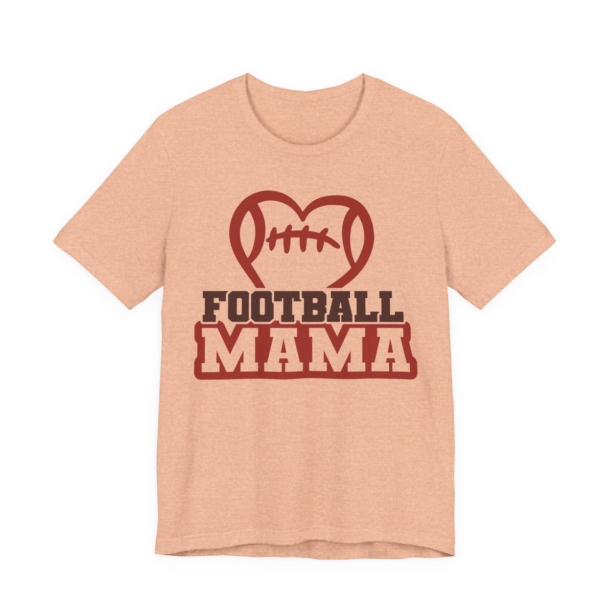 Football Mama T‑Shirt — Heart Football Mom Tee for Game Day