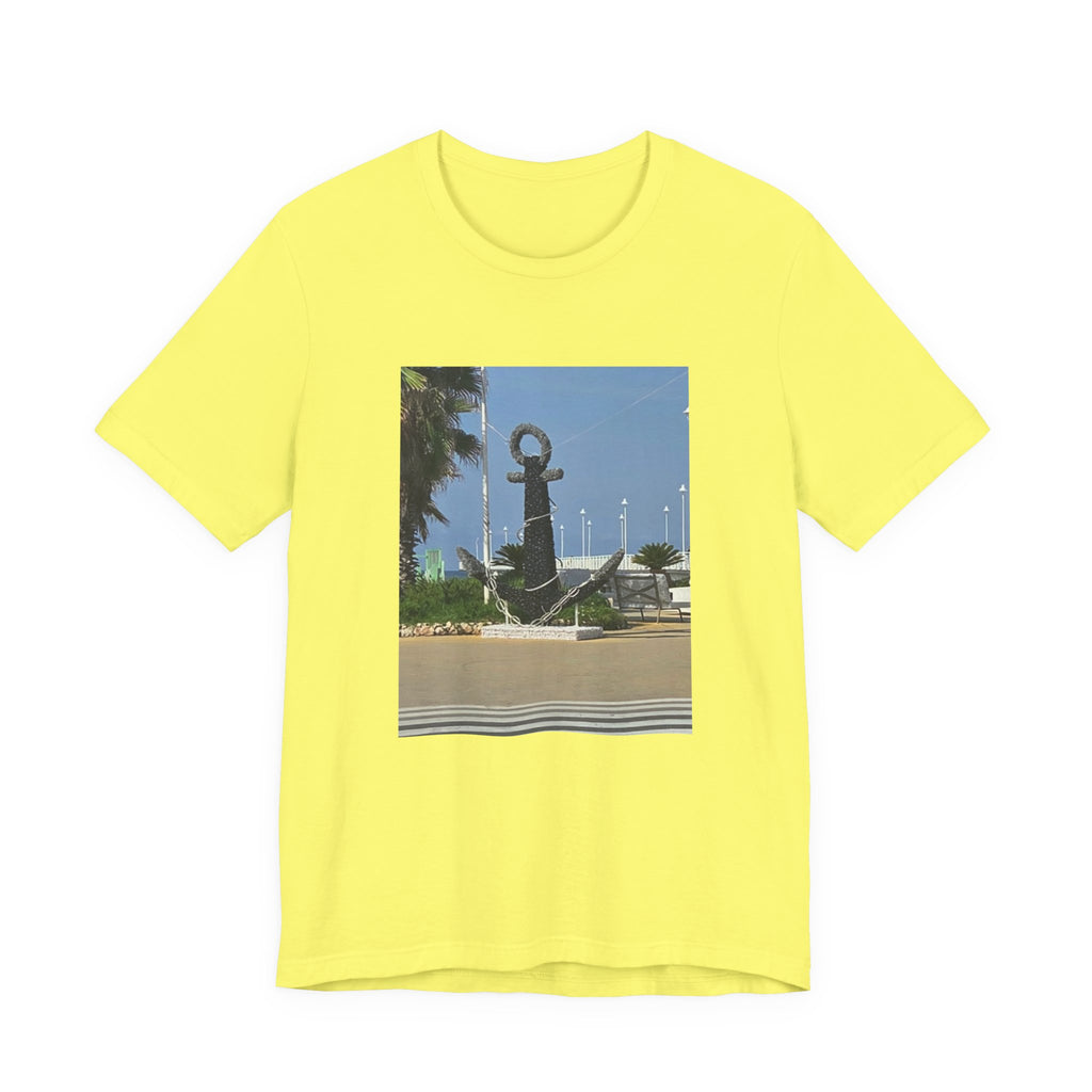Anchor Statue Photo Tee — Coastal Nautical T-Shirt
