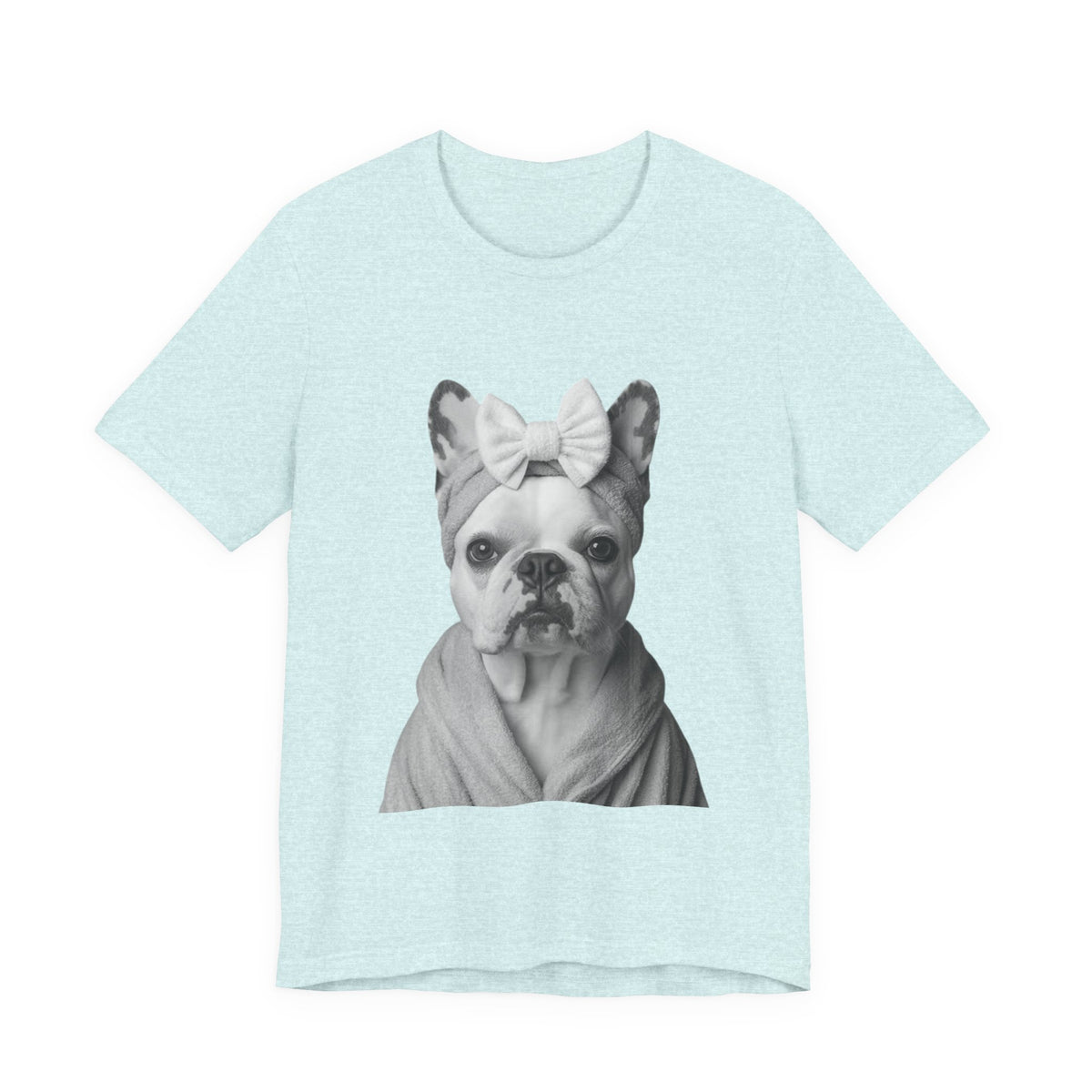 French Bulldog Portrait Tee — Cute Bow Dog Graphic T-Shirt
