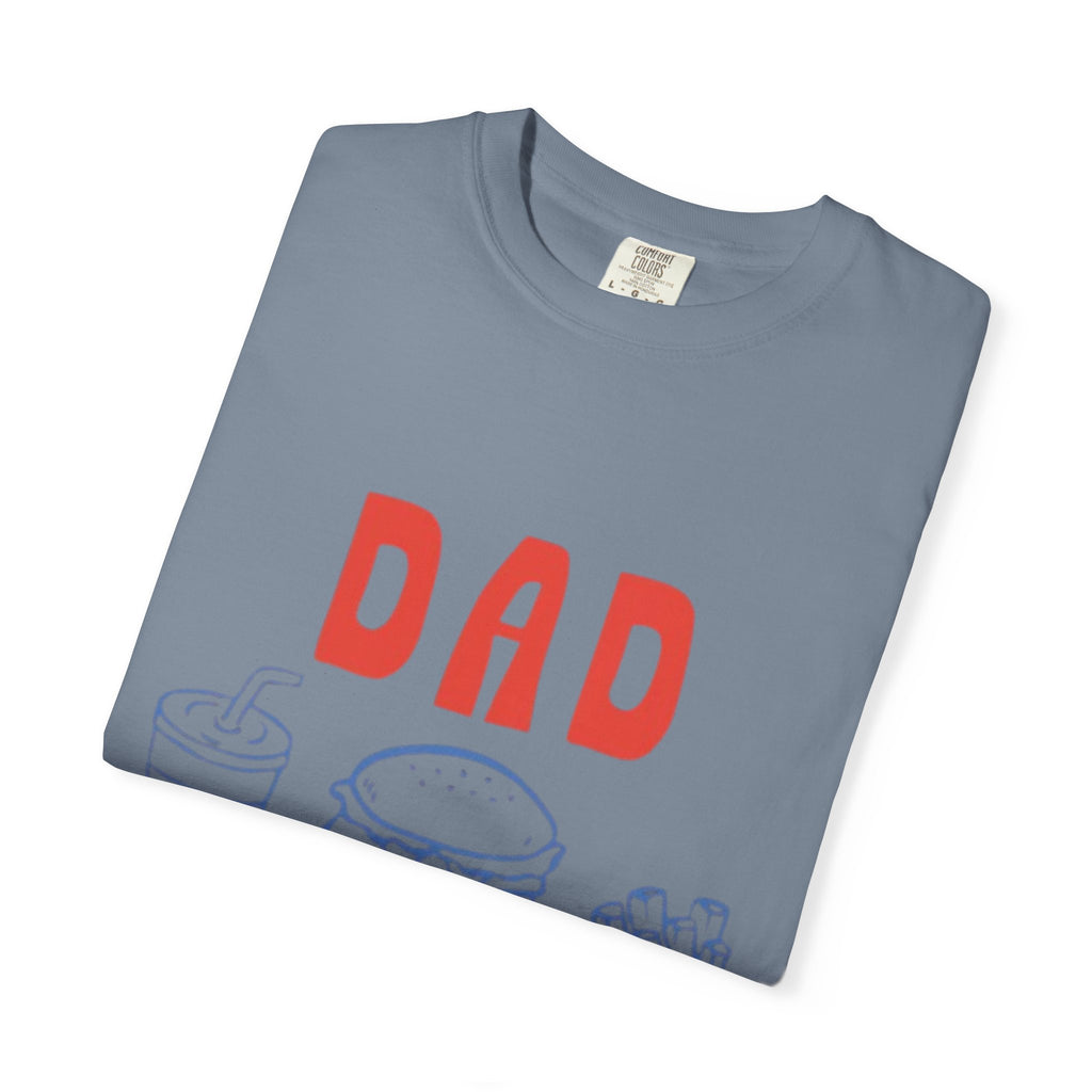 Dad Tax T-Shirt — Funny Father’s Day Tee with Burger, Fries & Drink Graphic