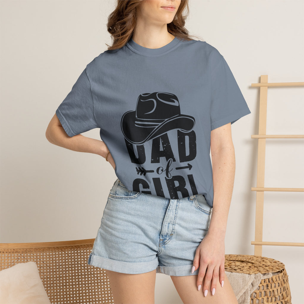 Dad of Girl T-Shirt — Cowboy Hat Father of Daughter Tee