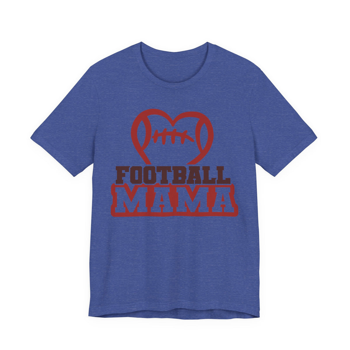 Football Mama T‑Shirt — Heart Football Mom Tee for Game Day