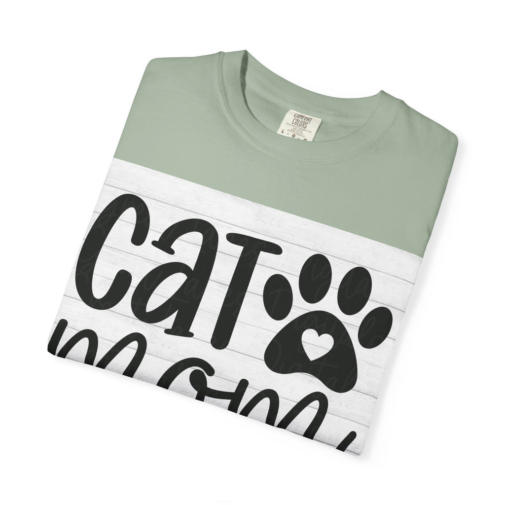 Garment-Dyed Cat Mom Tee