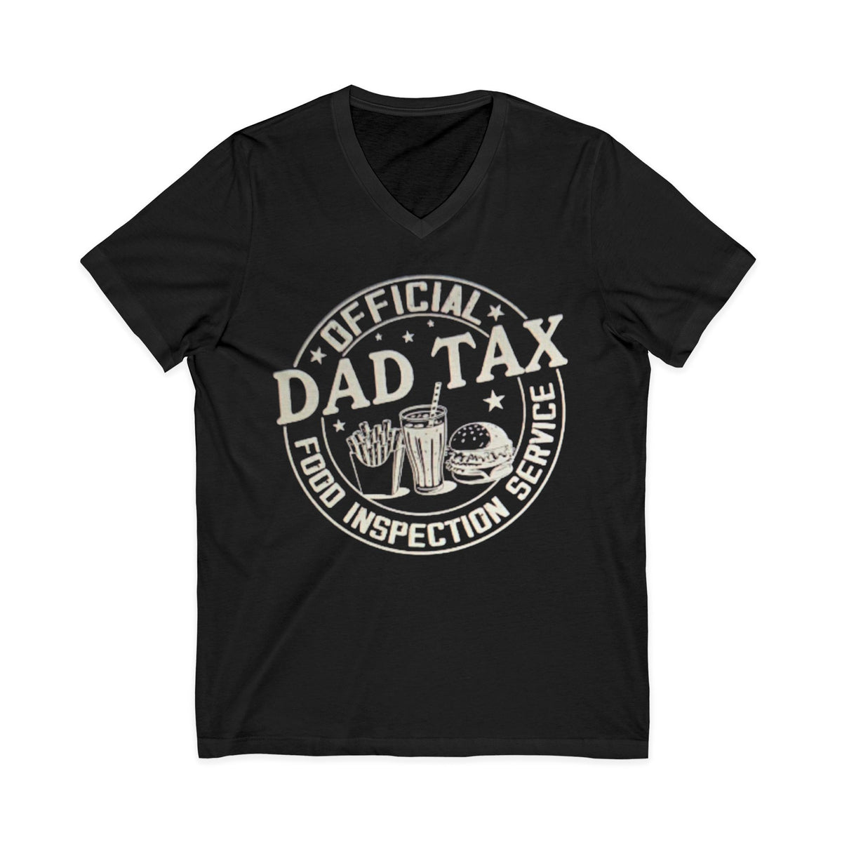 Dad Tax T‑Shirt — "Official Dad Tax Food Inspection Service" V‑Neck Tee