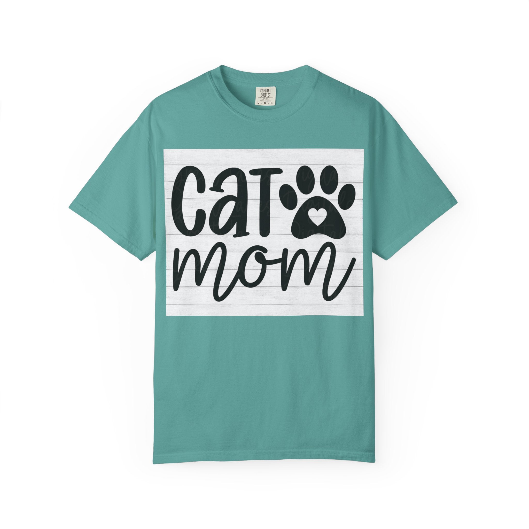 Garment-Dyed Cat Mom Tee