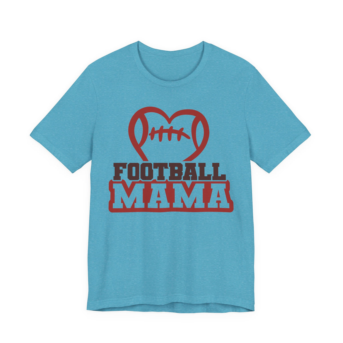 Football Mama T‑Shirt — Heart Football Mom Tee for Game Day