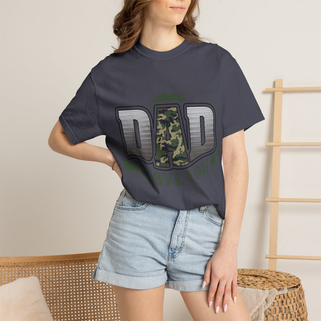 Dad I Love You Camo Graphic T-Shirt