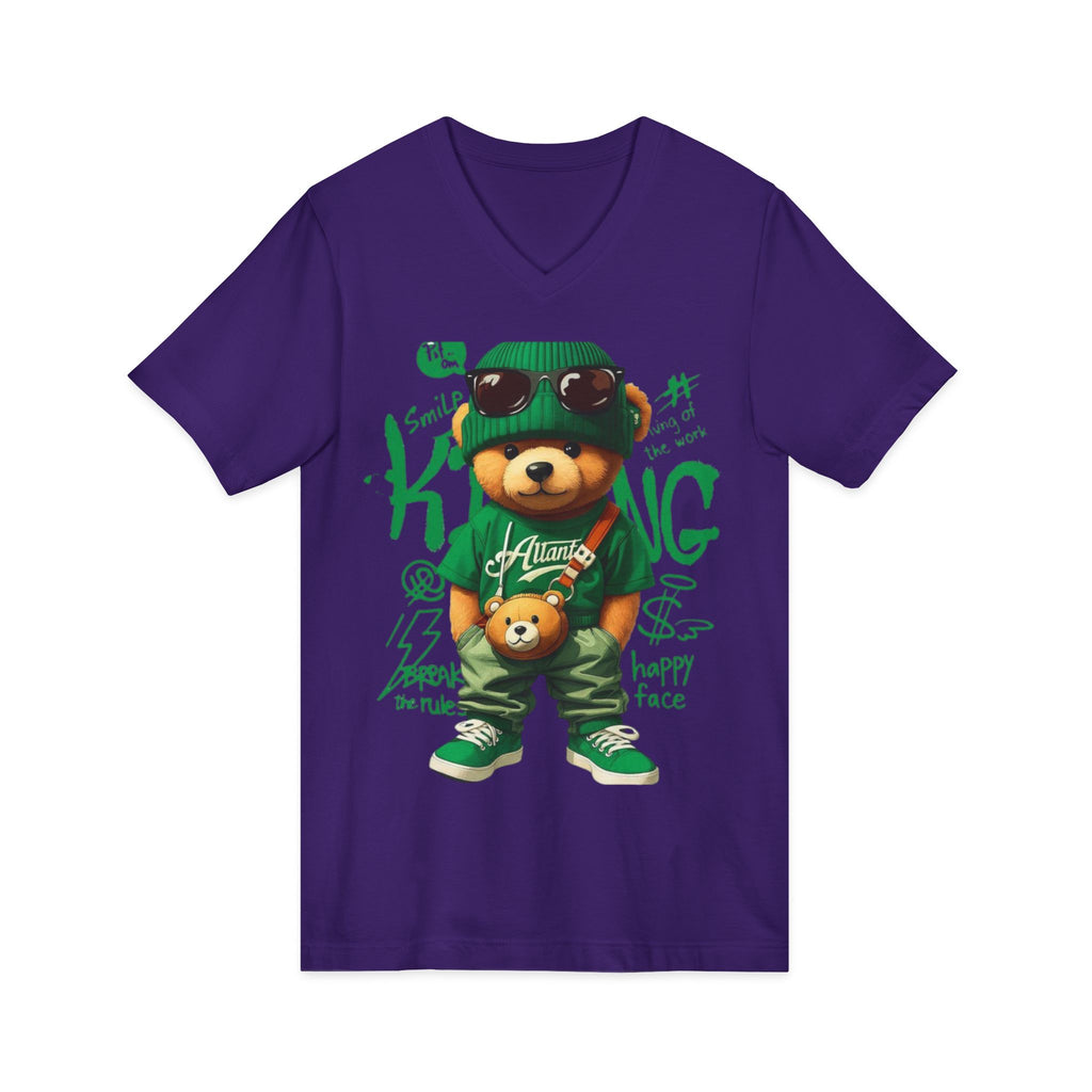 Cotton Teddy Bear V-Neck Tee