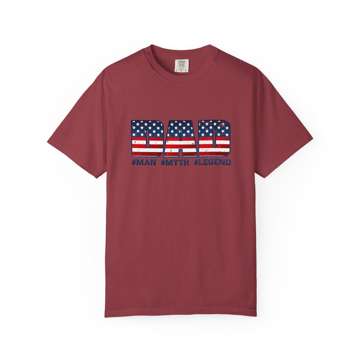 Dad Patriotic T-Shirt - "DAD" American Flag Design (#Man #Myth #Legend)