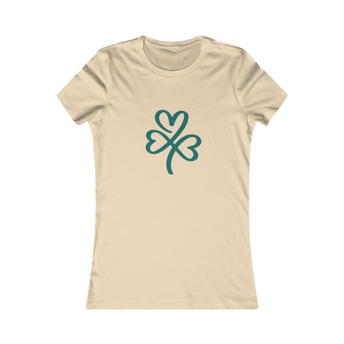 Women's Tee — Minimal Heart-Shamrock Graphic (St. Patrick's Day Casual Shirt)