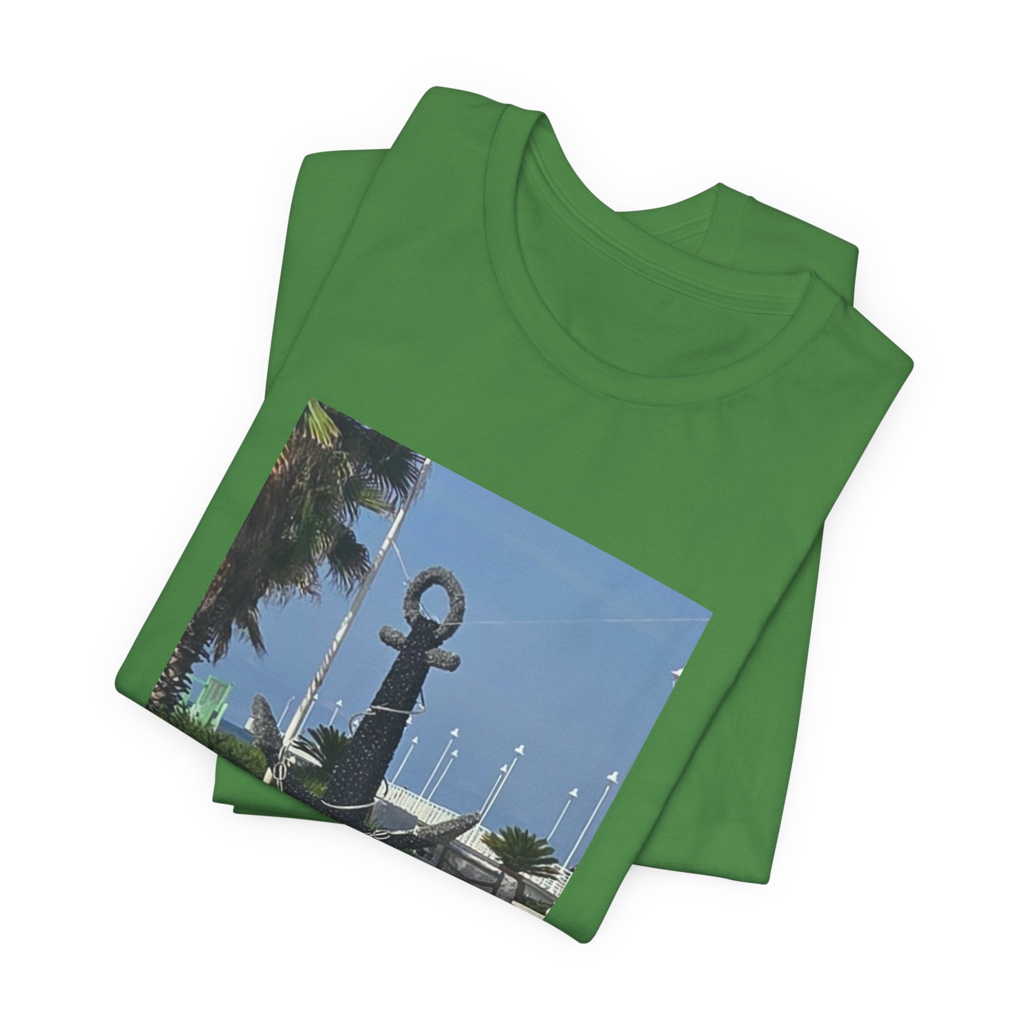 Anchor Statue Photo Tee — Coastal Nautical T-Shirt